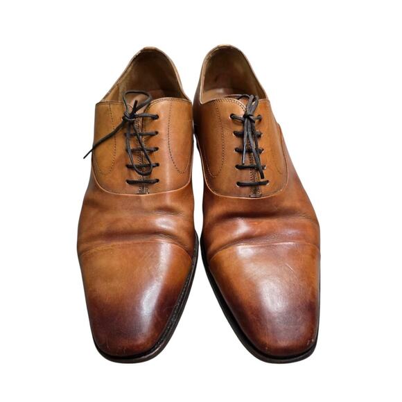 Magnanni Saffron Cuero 15959 Cap Toe Leather Dress Oxford Cigar Brown Sz 12 M main image 5